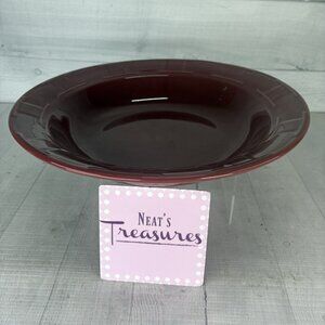 Longaberger Pottery WOVEN TRADITIONS PAPRIKA Basketweave Rim Pasta Serving Bowl